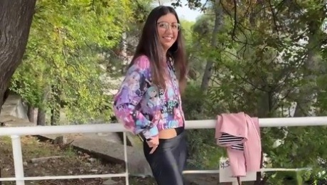 Picked Up A Pretty Perfect-fit Brunette In the Park And Took Her Home To Warm Up With Hot Fuck