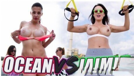 BANGBROS - Public Battle Of The GOATs: Aletta Ocean VS Franceska Jaimes