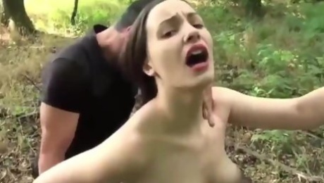 Big-Bosomed French Girl Get Banged In The Wood